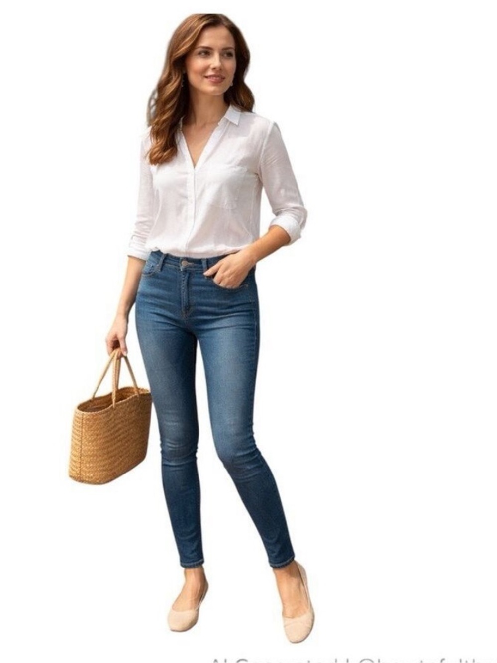 Tribal Audrey Mid-Rise Comfort Stretch Skinny Jeans 16W Dark Wash